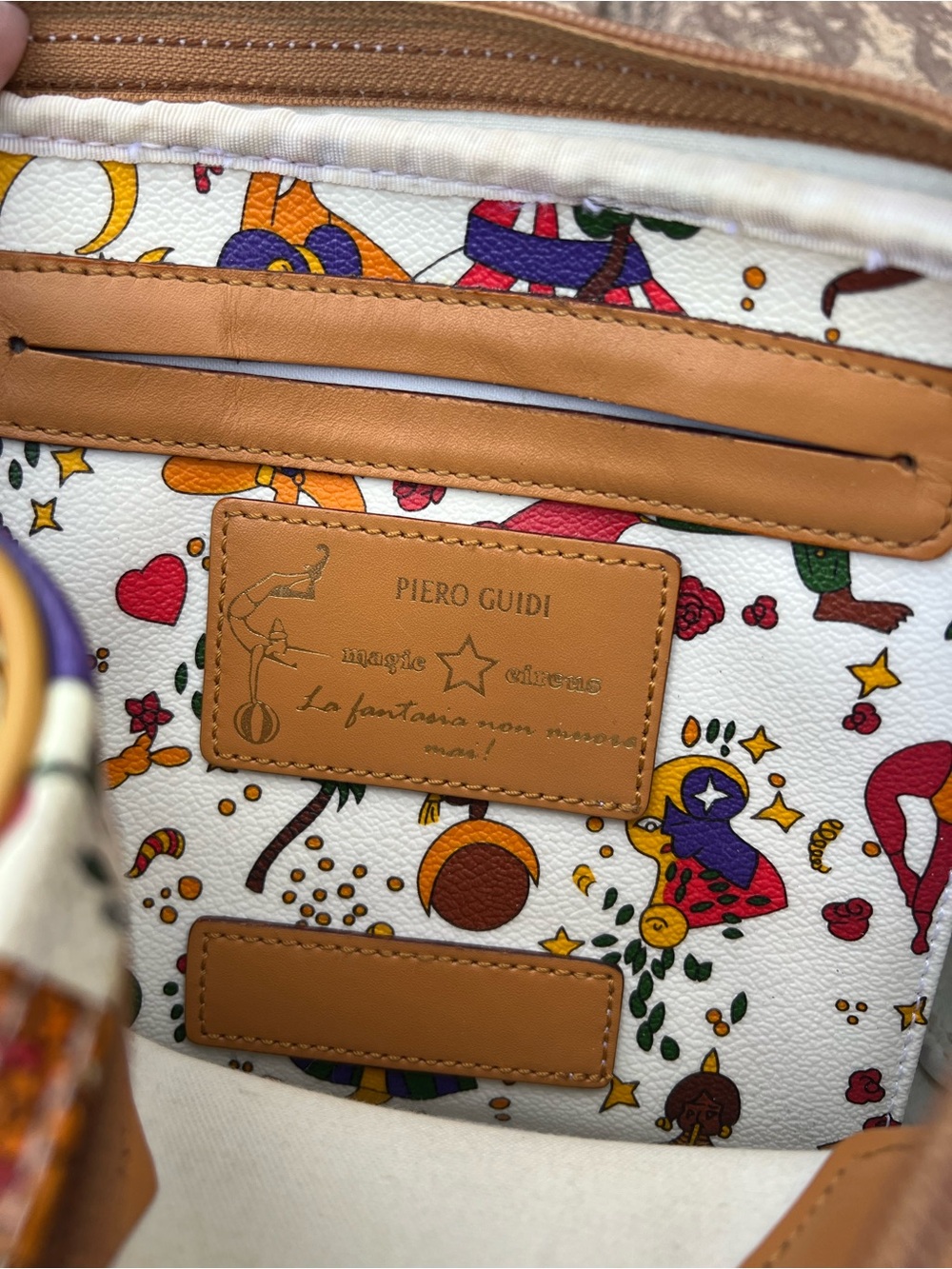 Piero Guidi Magic Circus Bauletto Piccolo Satchel Rare Italian Designer - Picture 9 of 13